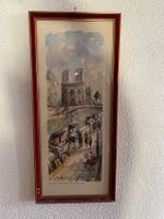 Lithographie aquarelle « Lucien Delarue »